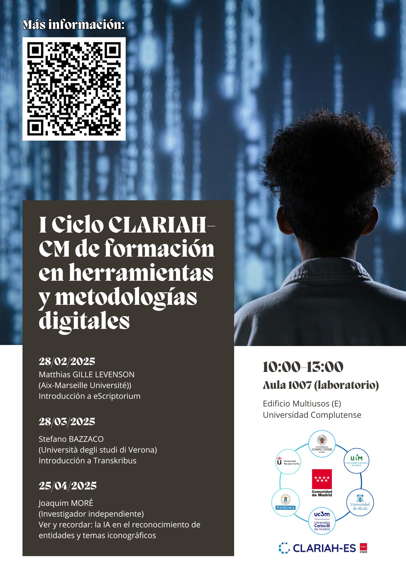 I Ciclo CLARIAH-CM de formación en herramientas y metodologías digitales